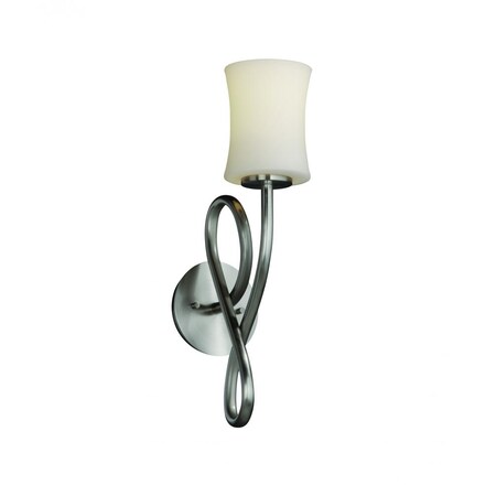 Justice Design Group FSN-8911-15-OPAL-MBLK Fusion Collection Capellini 1-Light Wall Sconce
